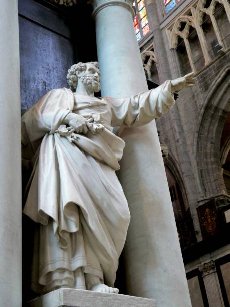 istock Statues and sculptures in a church 2174392692