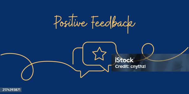 Feedback Message Drawing Continuous Line Drawing Of Positive Feedback Concept Hand Drawn Symbol ...