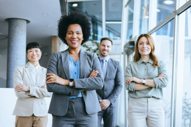 istock Professional team with confident female leader 2174401941