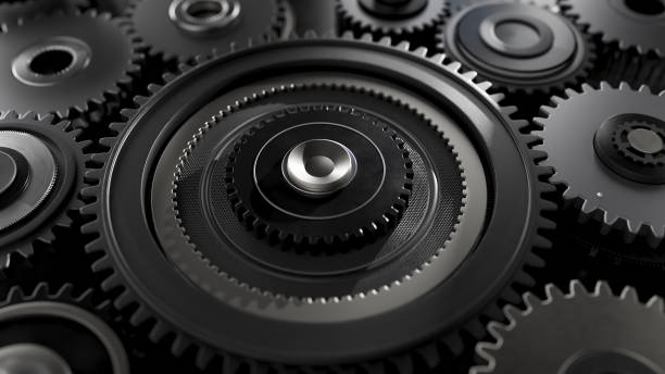istock gear cogwheel in a machine rotatingGears working in the machinery.3D render 2 2174405940