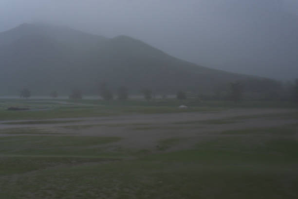 Fog and heavy rainfall
