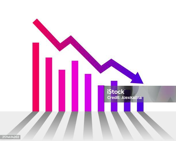 Graph And Decrease Report Business And Finance Vector Illustrations ...