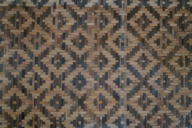 Natural woven rattan seamless textured