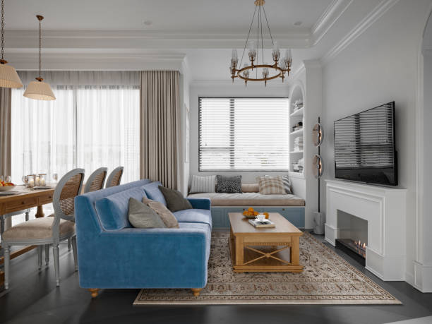 istock 3d render of apartment interior  living and dining room 2174420814