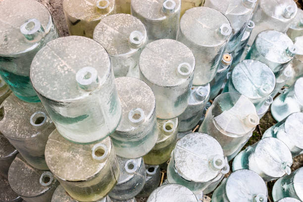 bottles on a light background