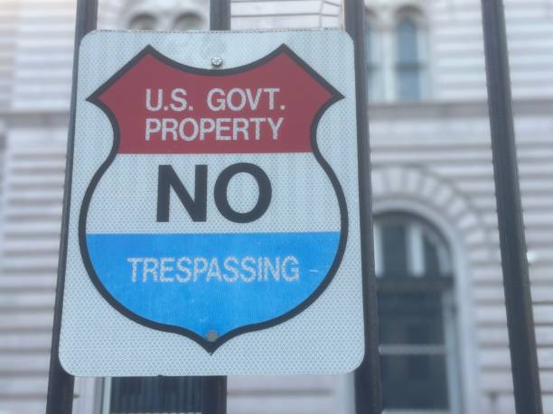 istock Government Property Sign 2174423380