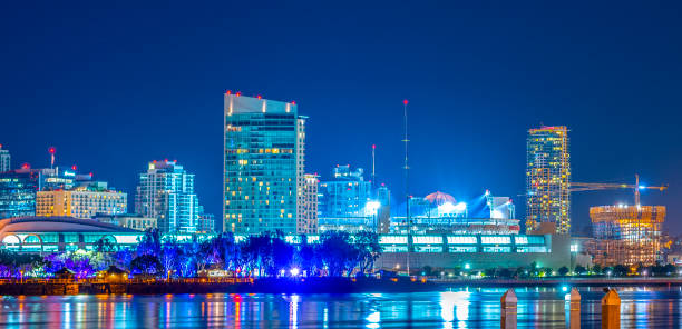 istock Close up of downtown San Diego at night 2174428575