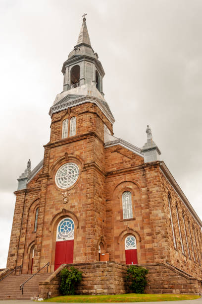 Catholic Saint-Pierre church built in 1893 in the village of Cheticamp, Cape Breton Island, Nova Scotia, Canada