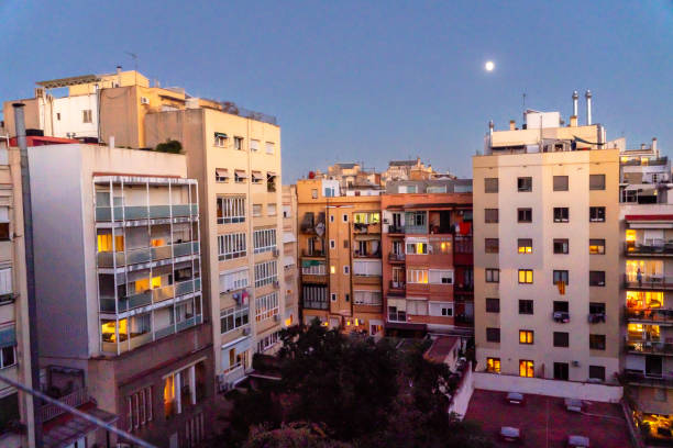istock Dusk in residential area Barcelona 2174431752