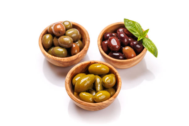 istock An assortment of various olives presented in a bowl, showcasing different colors, textures, and flavors 2174436382
