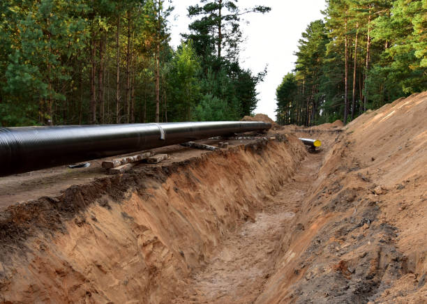 istock Natural Gas Pipeline Construction site. 2174437339