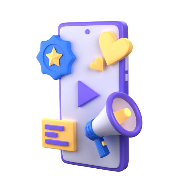3D Mobile Marketing Illustration