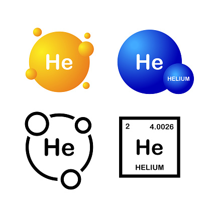 Hellium Sign Helium Chemical Element He Or Helium Sign In A Periodic Table Vector ...