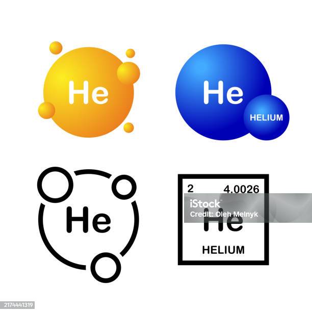 Helium Element Paper Helium Chemical Element He Or Helium Sign In A Periodic Table Vector ...