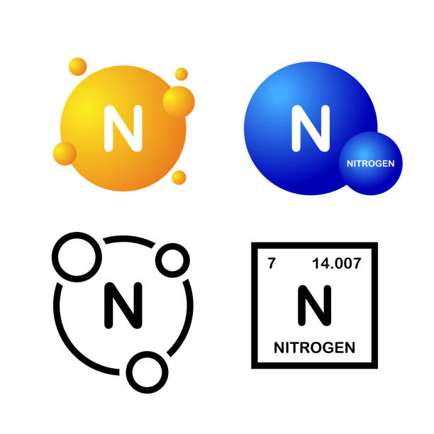 istock Nitrogen, chemical element. N, or Nitrogen sign in a periodic table. Vector set. Chemistry and scientific research concept 2174441539