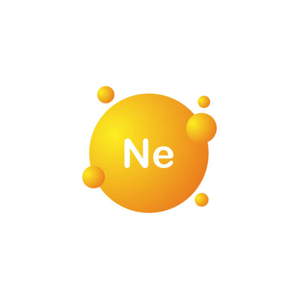 istock Neon molecule icon. Molecule of Neon. Ne. Chemical element. Chemistry and scientific research concept 2174441573