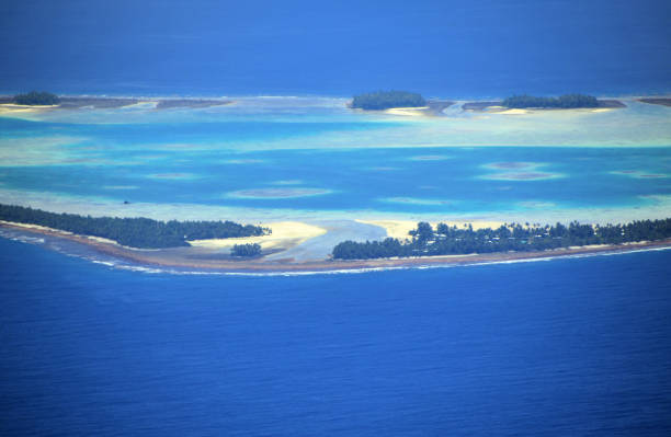 istock Sinking Tuvalu - Funafuti Atoll and it emerald lagoon from the air 2174442497