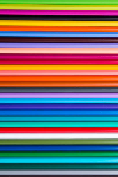 pencils of different colors on a white background