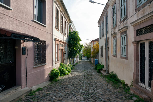 Cunda Island, Ayvalik, Turkey,  14 Nov 2017: The streets of streets of Ayvalık, The charming seaside town of the Aegean