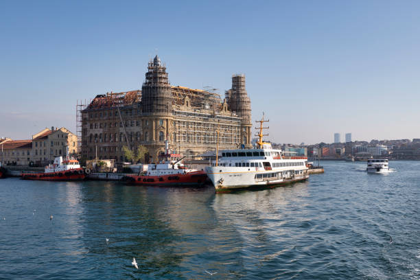 Istanbul, Turkey,  24 Nov 2017: Historical importand building Haydarpasa Train station in Istanbul