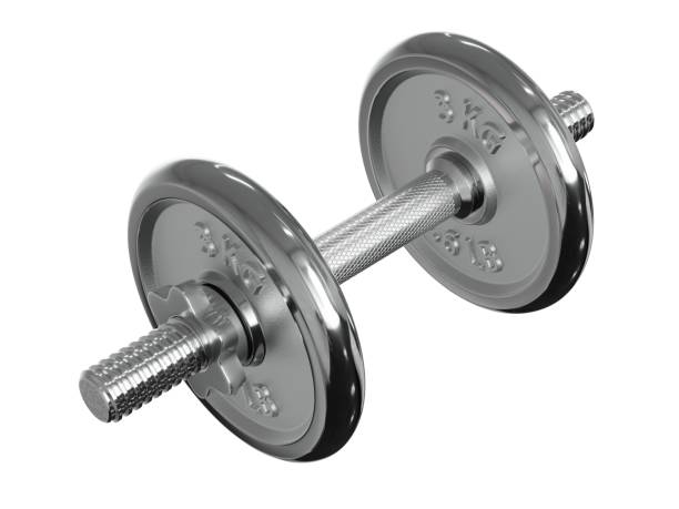 istock Black adjustable dumbbell, weightlifting gym equipment, side view 2174448961