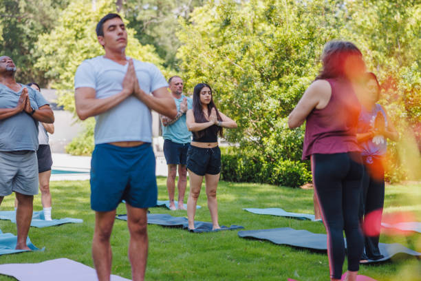 istock Diverse Participants in Rehab Yoga Session 2174451189