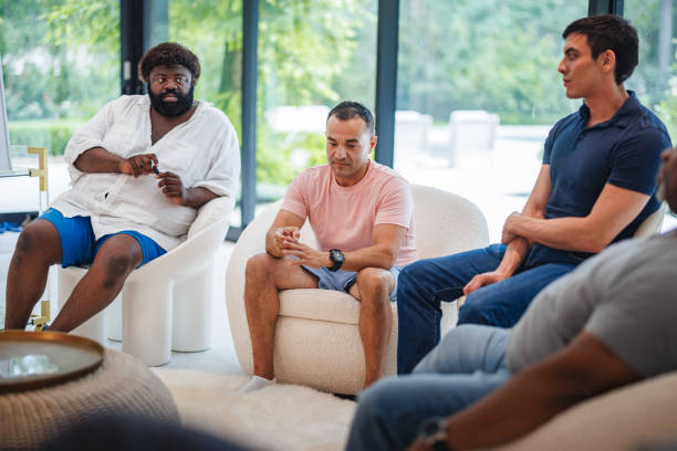 istock Group Therapy Session at a Rehab Center 2174451297