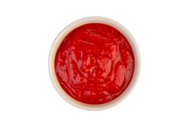 istock Yentafo Sauce in white bowl,Red sauce for thai noodle soup. 2174453089