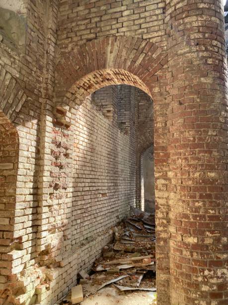 istock ruins interior of the old church 2174455802