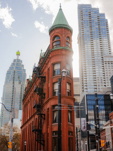 istock Flat iron building  in  Toronto, Ontario on sunny spring day 2174457796