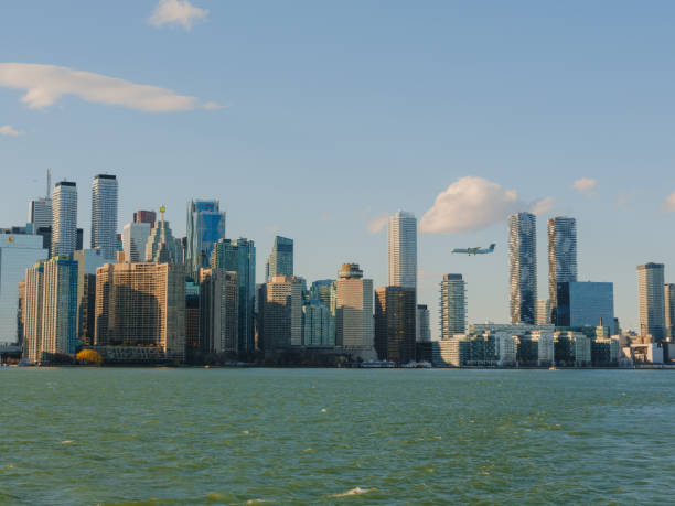 istock Airplane above Toronto Cityscape 2174457911