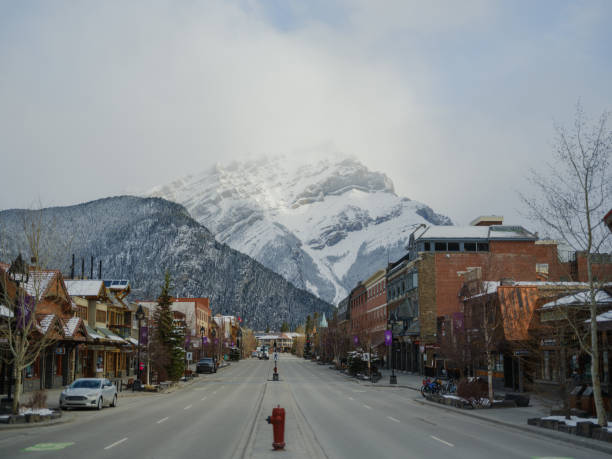 istock Empty Banff town without  tourist  off-season 2174458575
