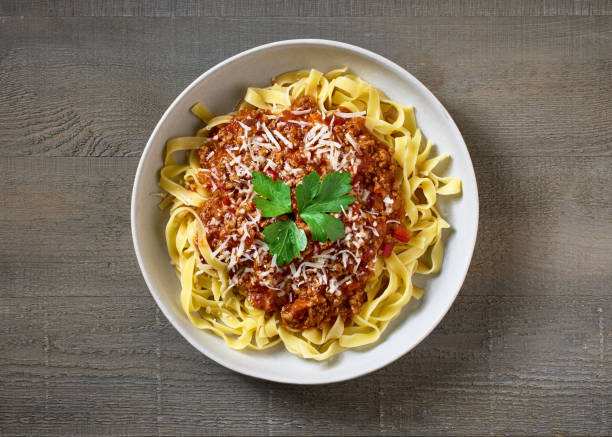 istock bowl of pasta tagliatelle with bolognese sauce 2174459067