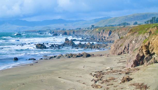 istock Rocky beach panorama in northern California 2174459901