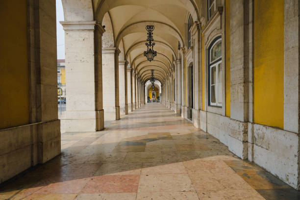 istock Covered walkway at the Praca Do Comercio, Lisbon, Portugal 2174466394