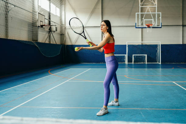 istock Woman practicing tennis forehand stroke 2174470119