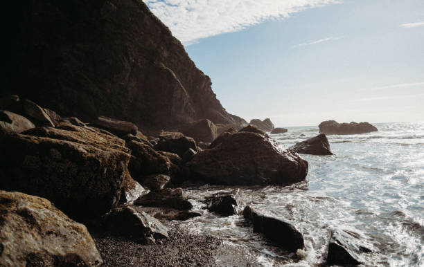 istock Rocky Shoreline with Cliffs on a Sunny Day 2174477291