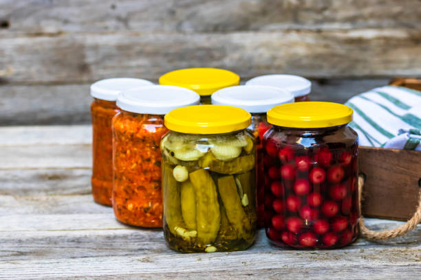 istock Canned veggies in vinegar. Pickled veggies 2174481423