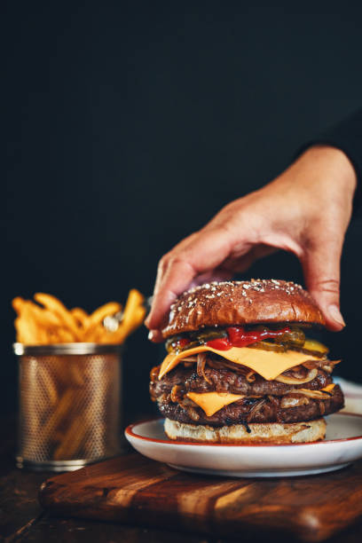 istock Double Smash Burger with Caramalized Onions and Cheese 2174482514