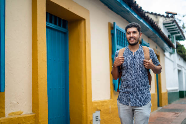 istock Young man enjoys his vacation in Bogota 2174485437