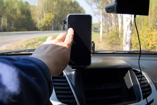 istock Smartphone holder in the car. 2174489485