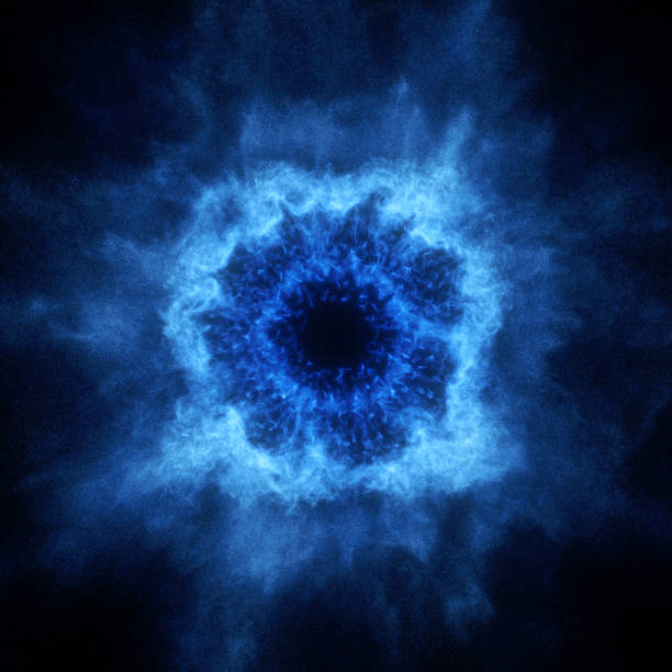 istock A deep blue cosmic vortex with glowing electric tendrils spiraling outward, resembling a black hole or energy portal. Ideal for sci-fi art, space visualizations, digital effects, and futuristic design projects. 2174489930