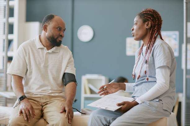 istock Discussing Health Assessment Results with Nurse 2174500156