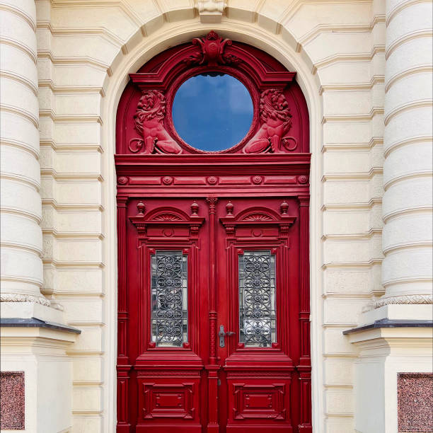 istock Red Doorway Poland 2174511427