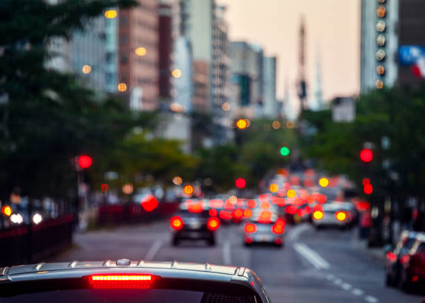 istock Montreal downtown sunset traffic 2174518063
