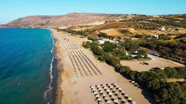 istock Drone view on sea coast in Crete 2174520238