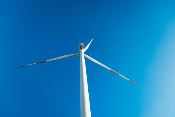 Windmills for electric power production, Zaragoza province, Aragon, Spain
