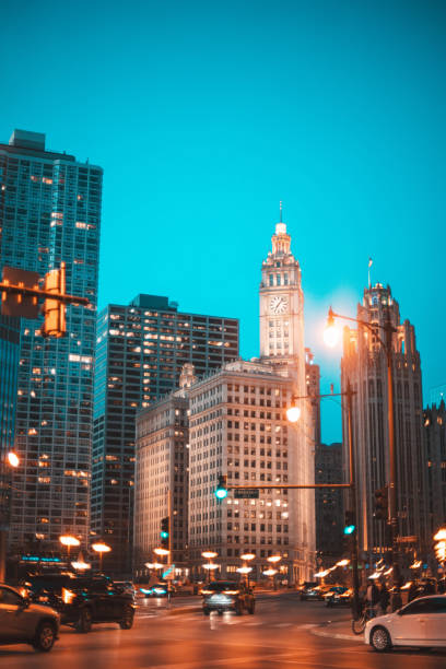 istock Vibrant Night in Downtown Chicago with Iconic Skyscrapers 2174544598