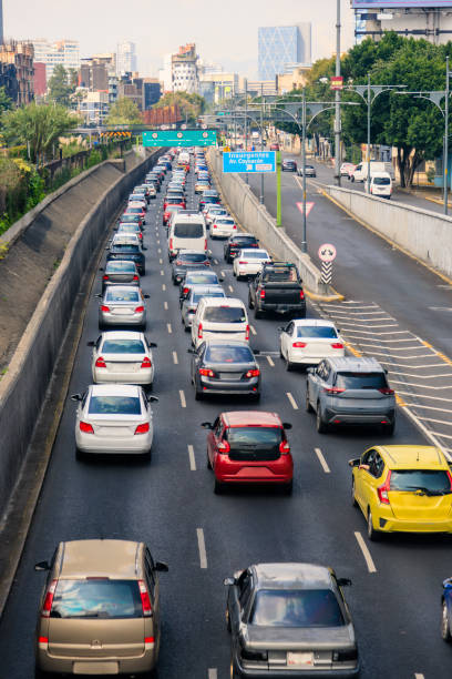 istock Traffic at Viaducto highway in downtown Mexico 2174545525