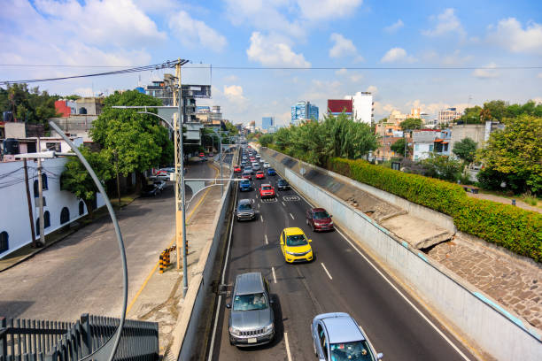 istock Traffic at Viaducto highway in downtown Mexico 2174545640